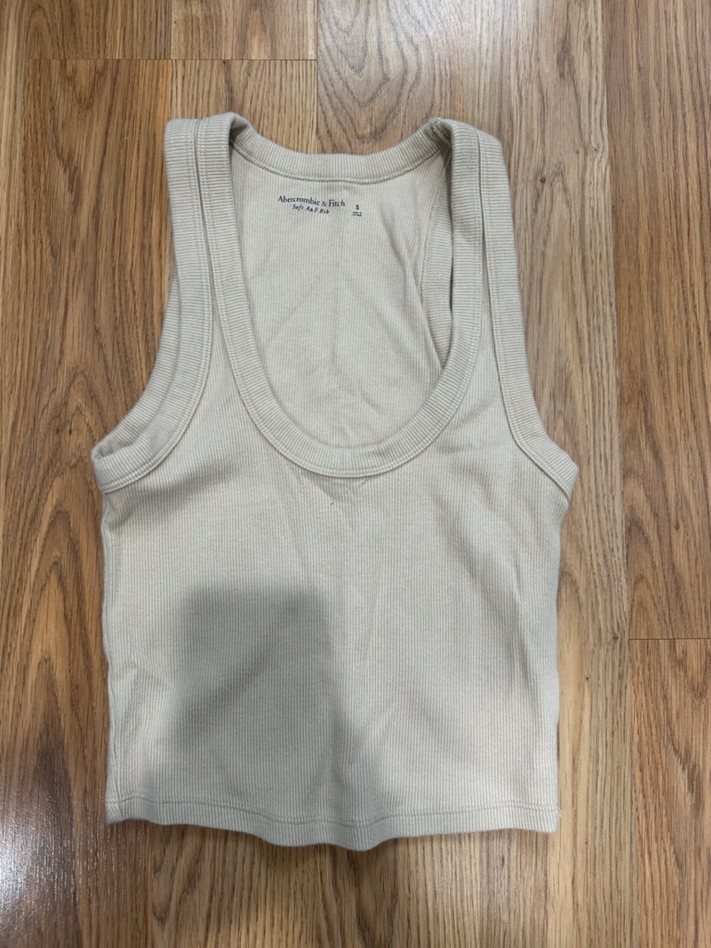 Abercrombie & Fitch Women's Ribbed Tank Top - Beige